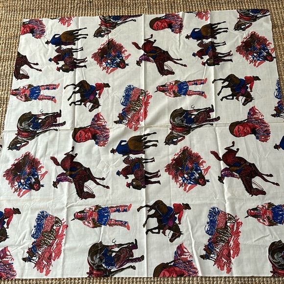Vintage cowboys and Native Americans fabric - Picture 4 of 7